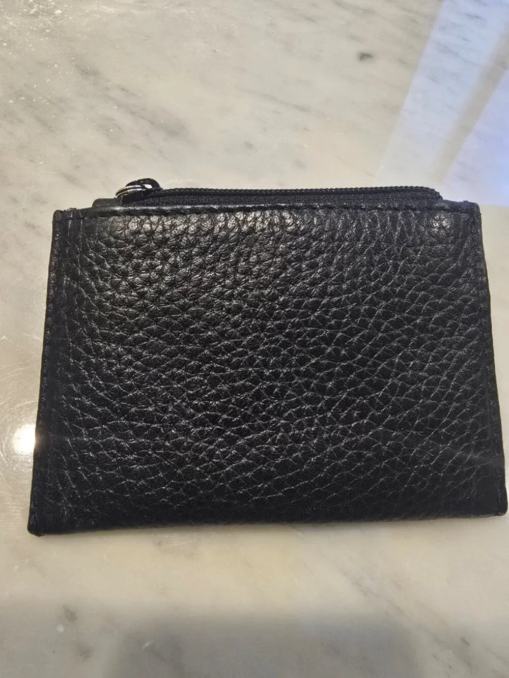 NWOT Brighton Croc Pabbled Leather Heart Photo Coin Zip Card ID Mini Wallet